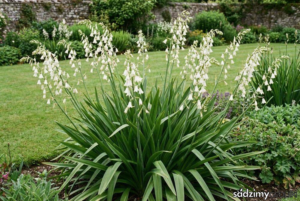 Pokrój galtonii białawej w ogrodzie wysokie łodygi