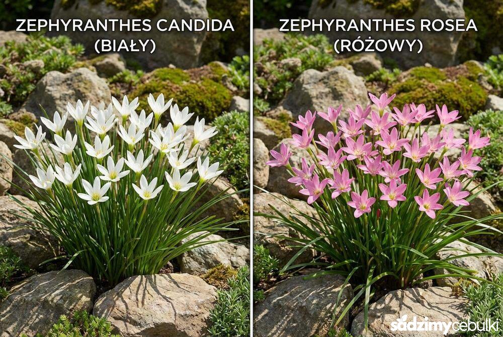 Zefirant biały i różowy gatunki
