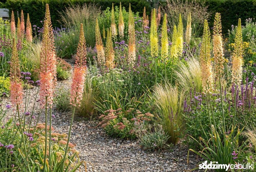 Odmiany pustynnika Izabeli na rabacie w ogrodzie