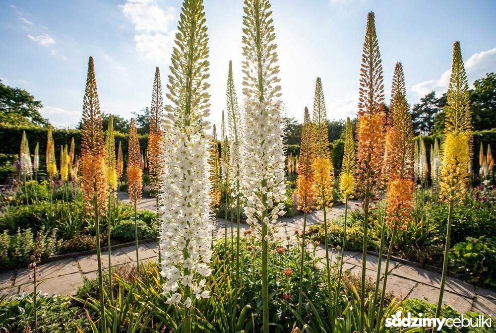 Różne odmiany pustynników na rabacie białe i pomarańczowe