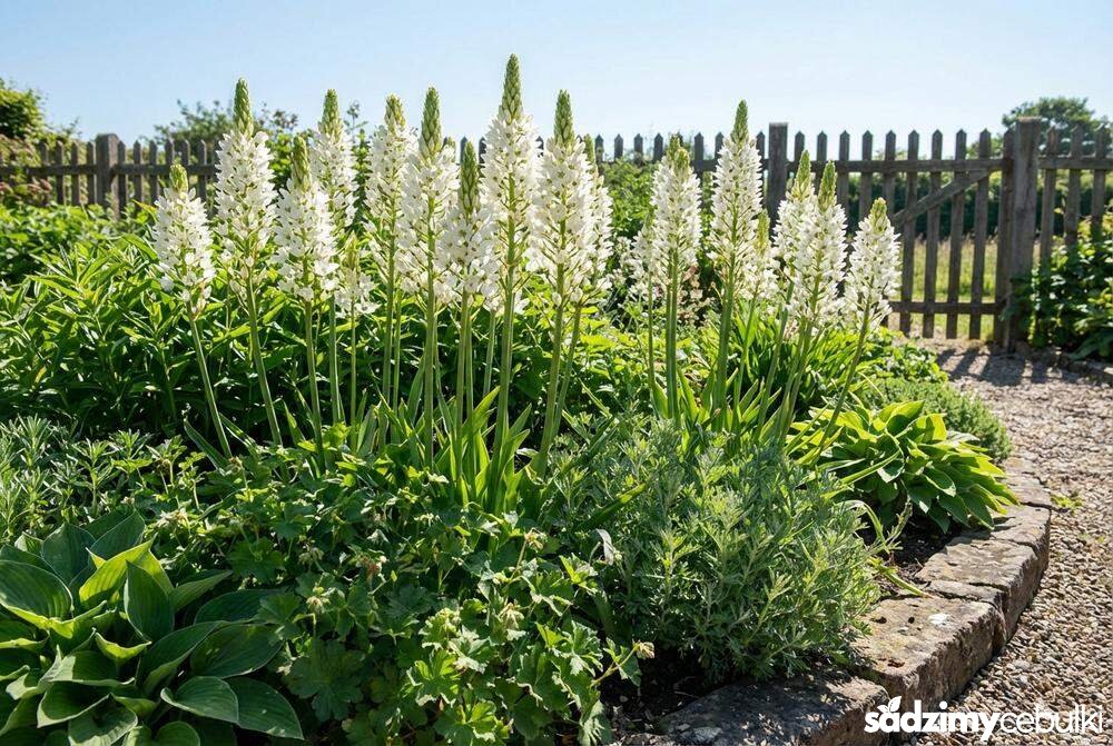Odmiana Mount Everest śniedka wiechowatego na rabacie