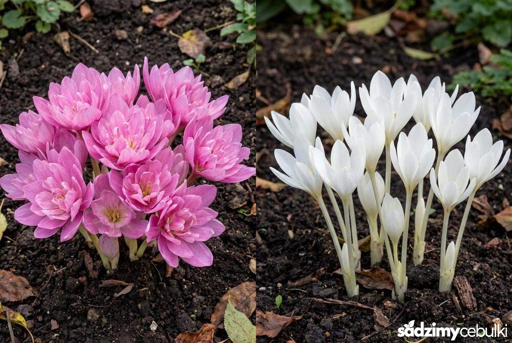 Odmiany zimowita jesiennego pełna i biała